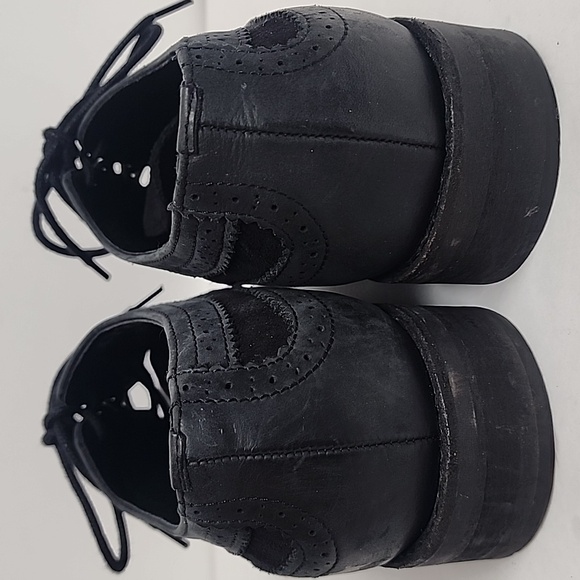 Brusque Size 43/10 Classic Wingtip Black Mens Leather Quality Oxford Shoes - Picture 5 of 9
